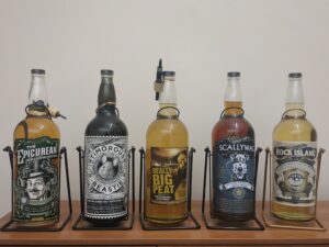 whisky bottles